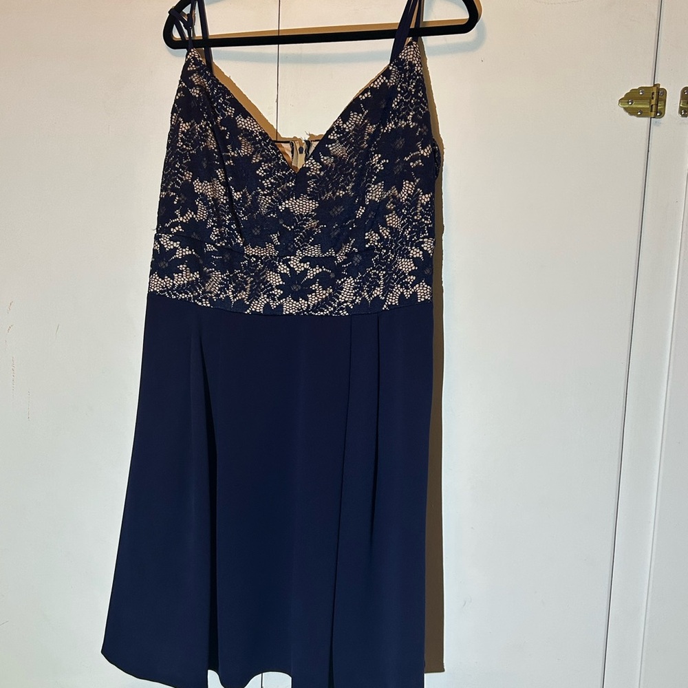 B. Darlin Navy Sleeveless Blue Dress